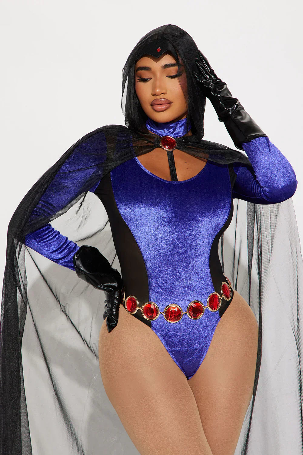Midnight Vigilante 4-Piece Costume Set – Blue