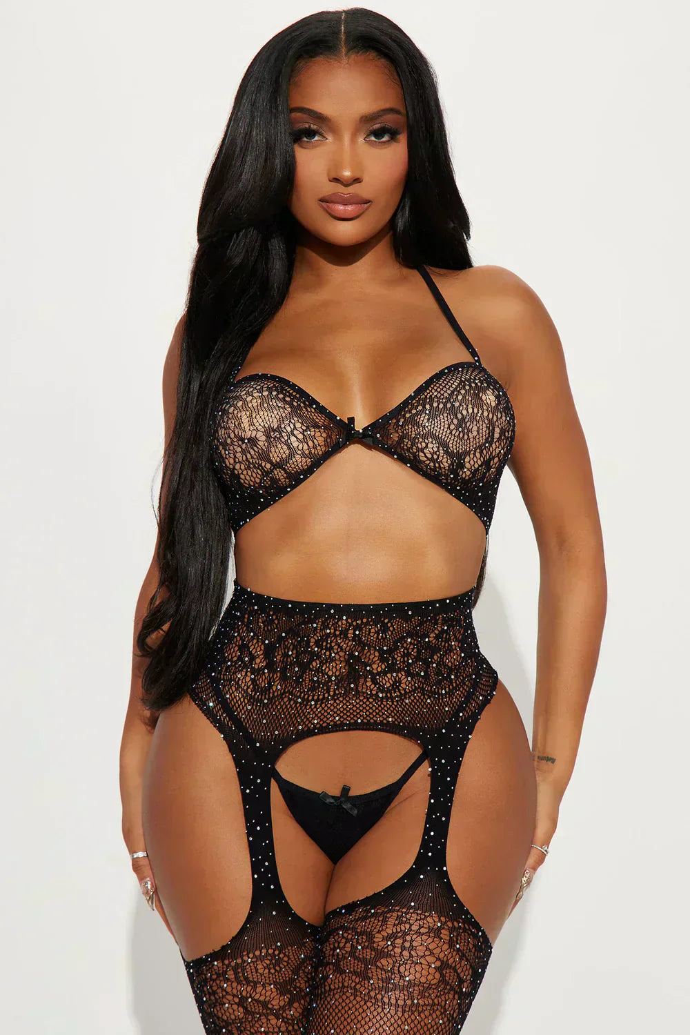 Got My Ex Begging Bodystocking 3-Piece Set