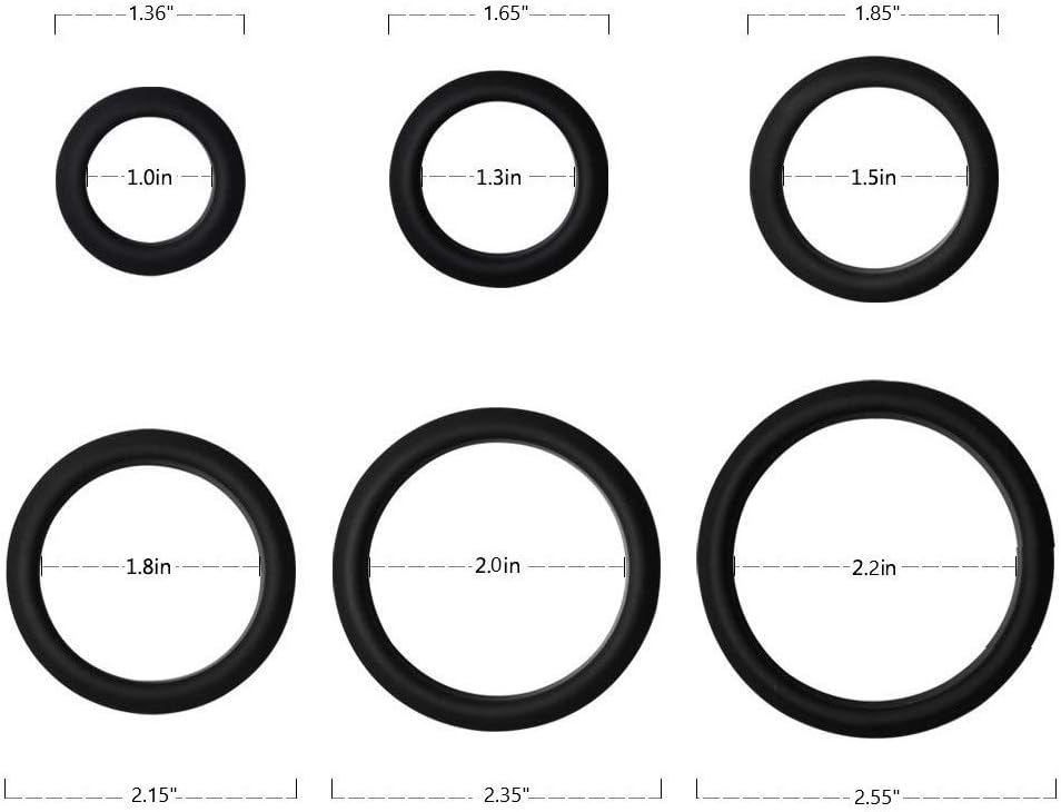 TCSR 6-Piece Medical Grade Silicone Cock Ring Set