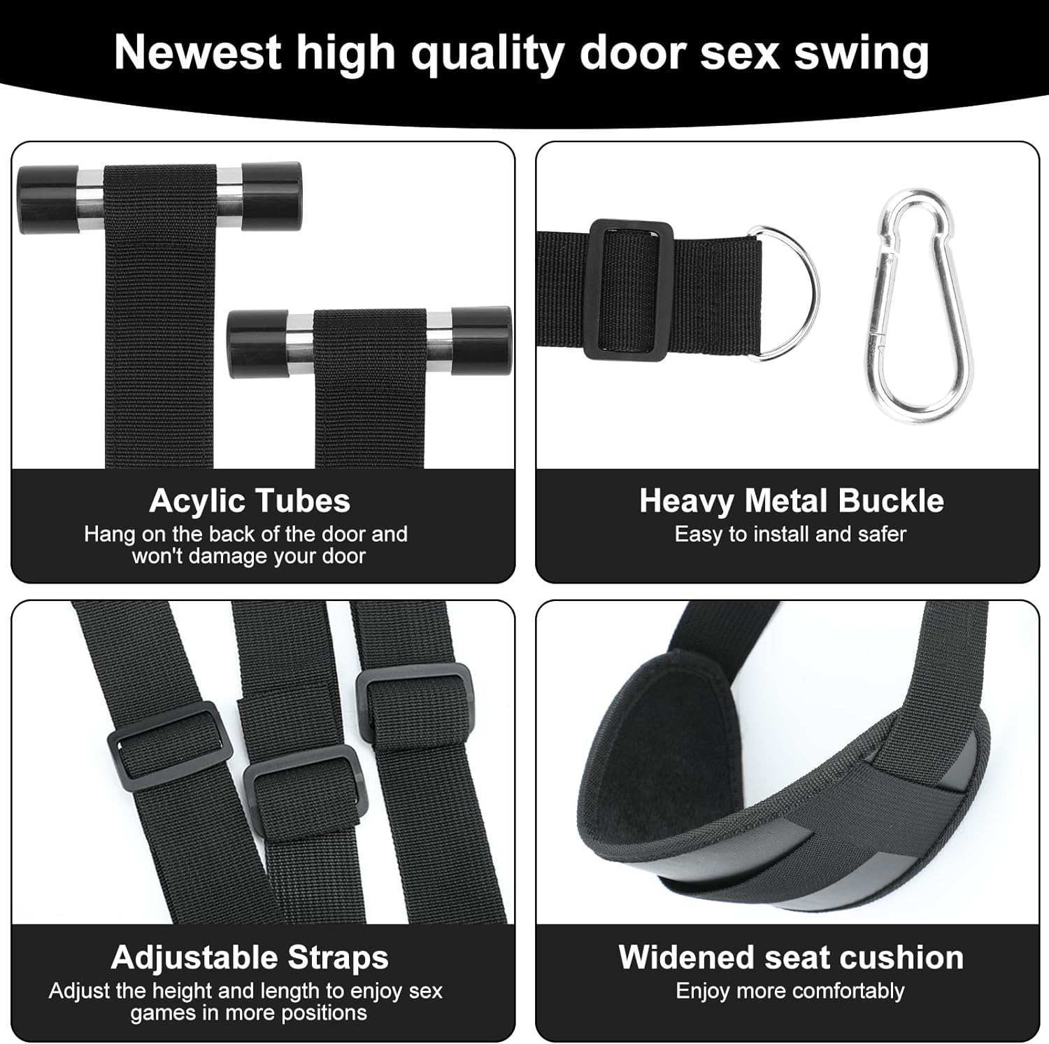 Luxury BDSM Door Swing with Adjustable Straps