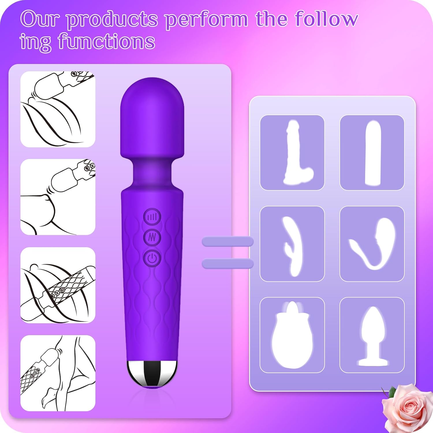 Power Wand – 8-Speed, 20-Pattern G-Spot & Clitoral Vibrator