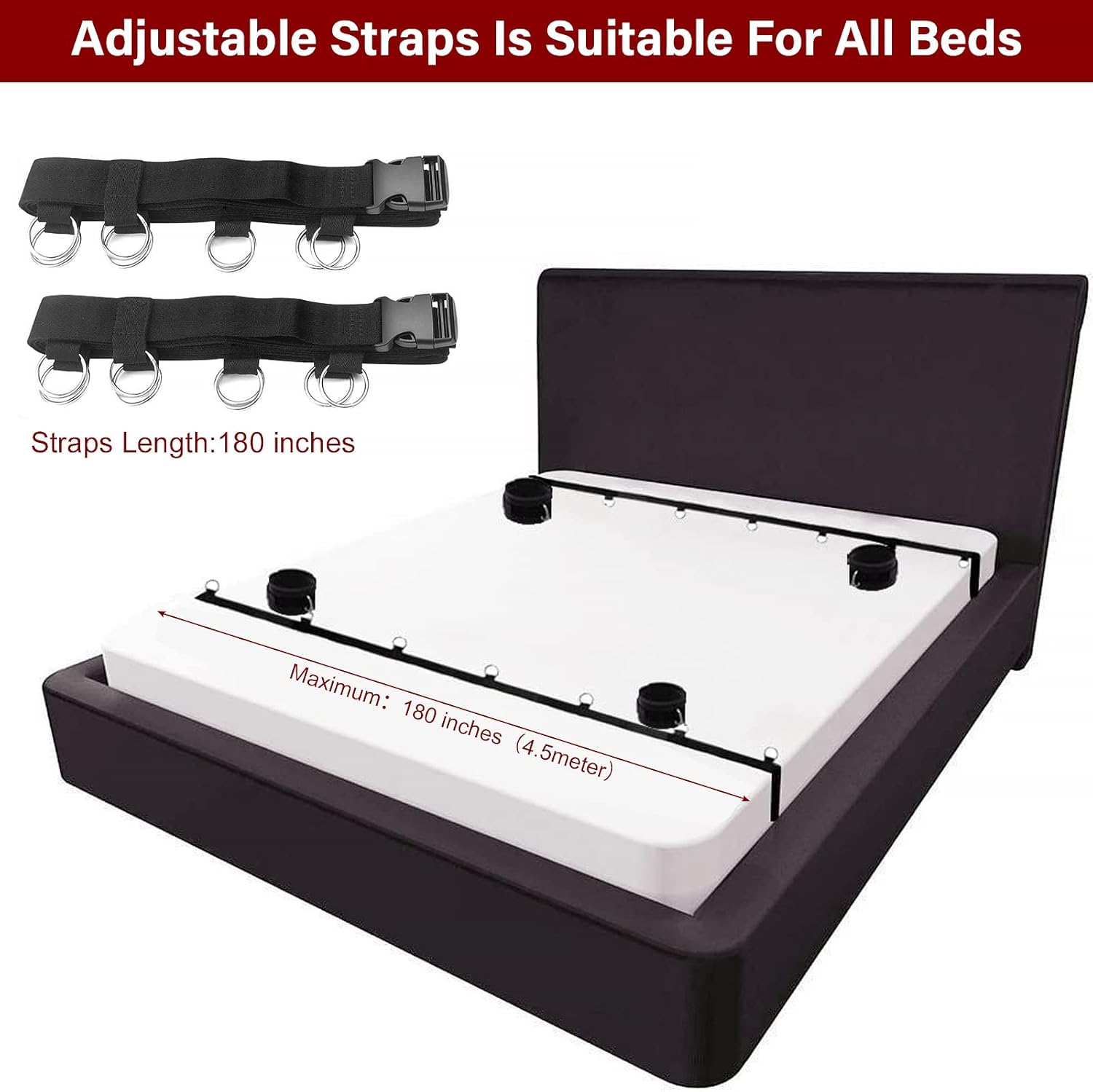 Under Bed Restraint System – Adjustable BDSM Bondage Kit for Couples