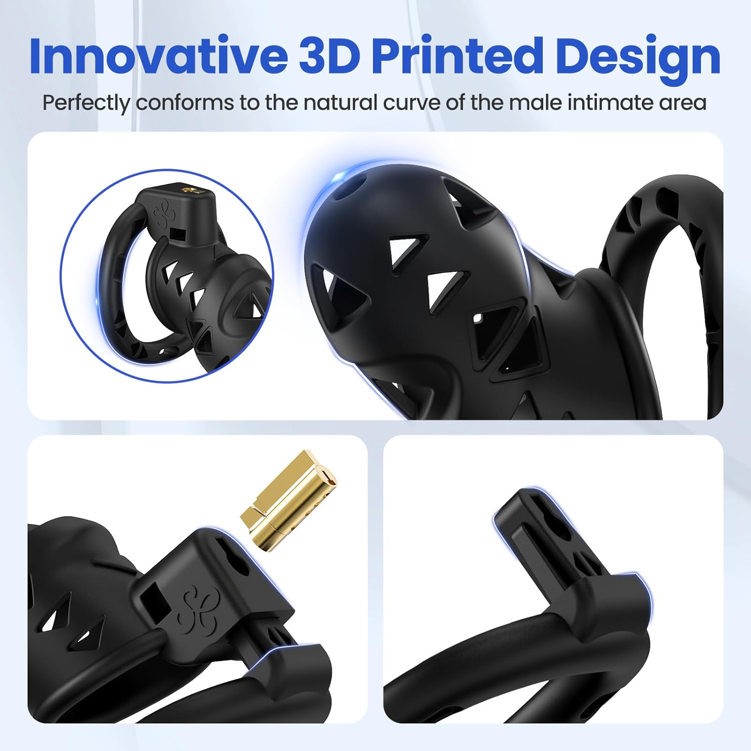 Adjustable Chastity Cage Anal Plugs & Strap-On Harness