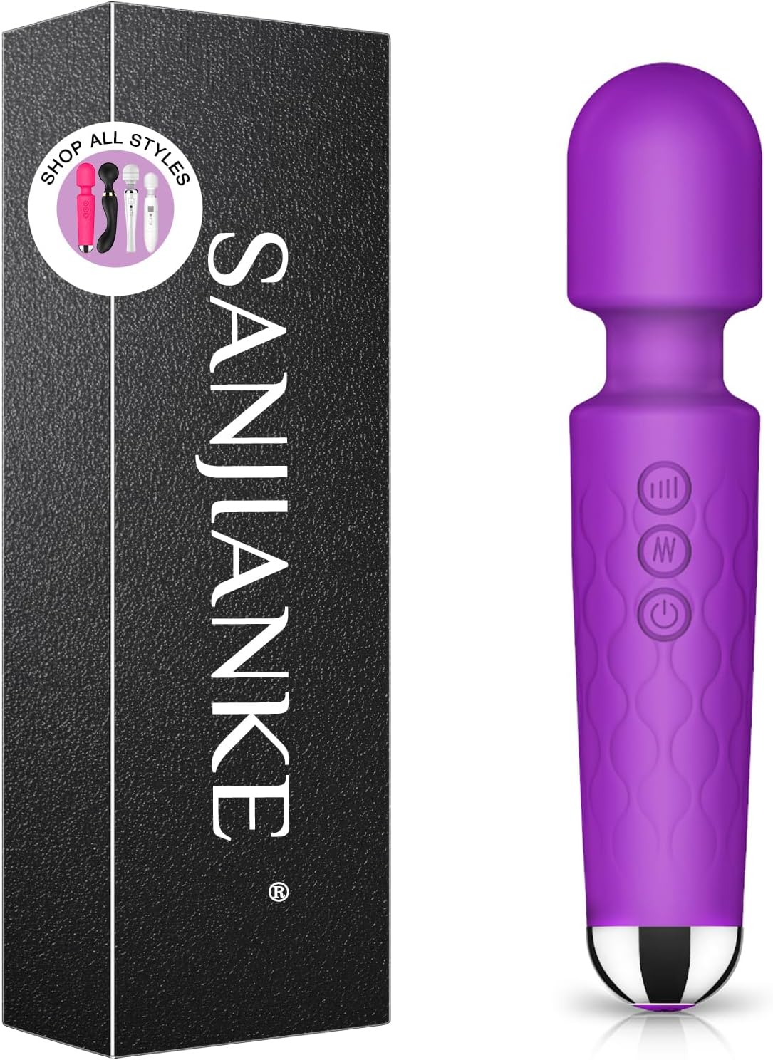 Power Wand – 8-Speed, 20-Pattern G-Spot & Clitoral Vibrator