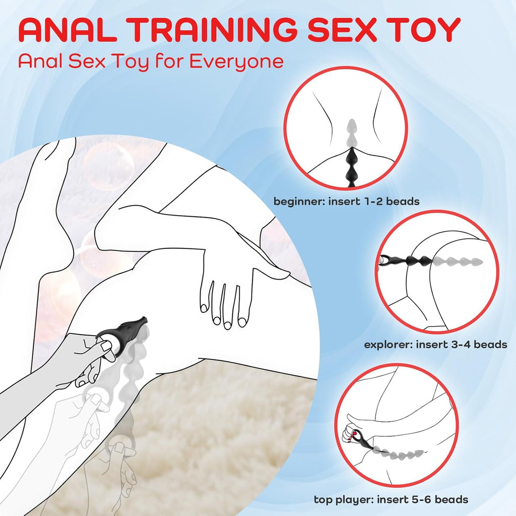 Ultra-Soft Vibrating Anal Beads – 14.4" Flexible Prostate & Pleasure Massager