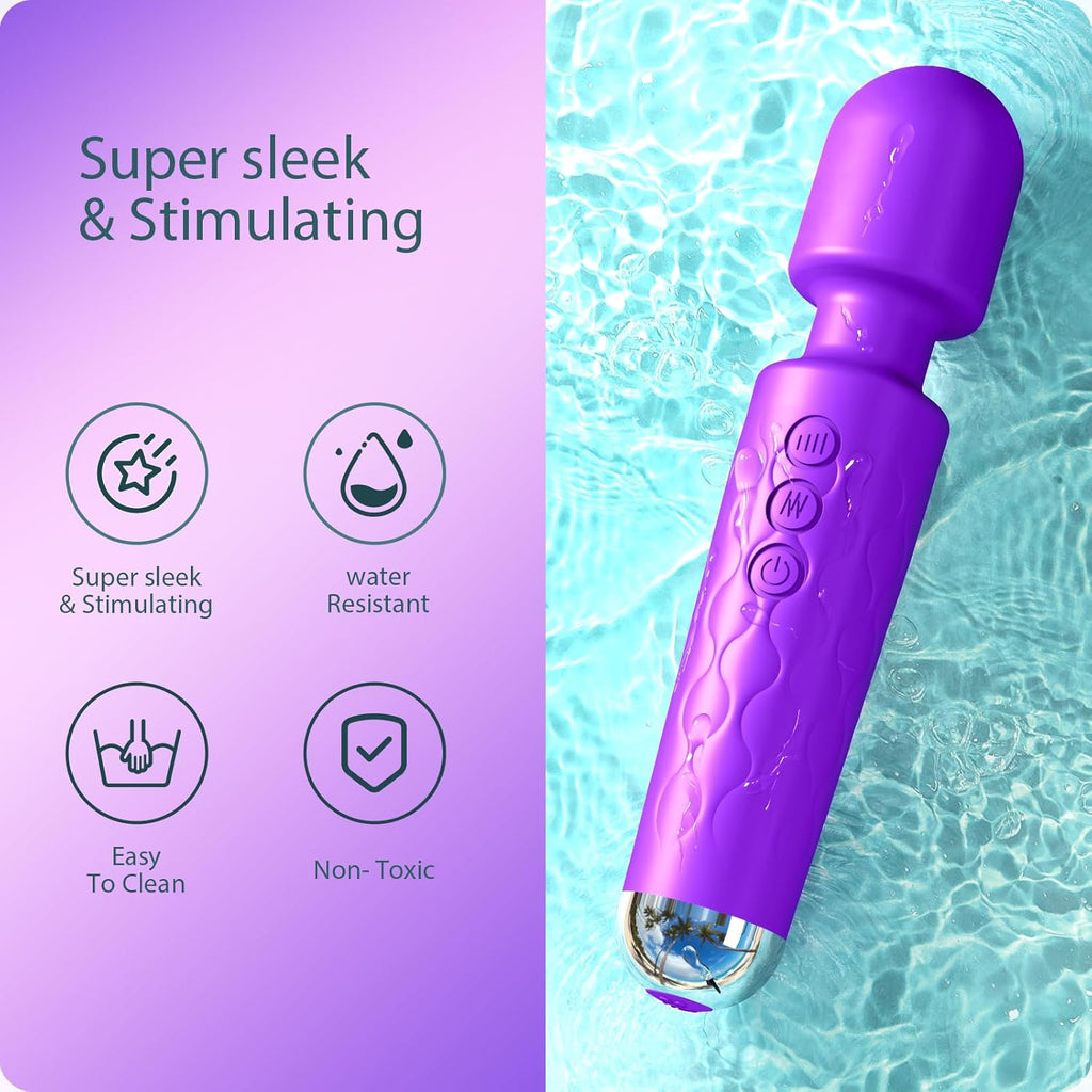 Power Wand – 8-Speed, 20-Pattern G-Spot & Clitoral Vibrator