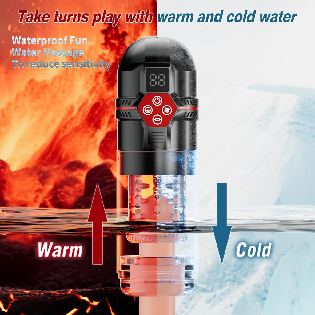 Ultimate 12S Vacuum Penis Pump – Thrusting, Rotating & Licking Male Masturbator