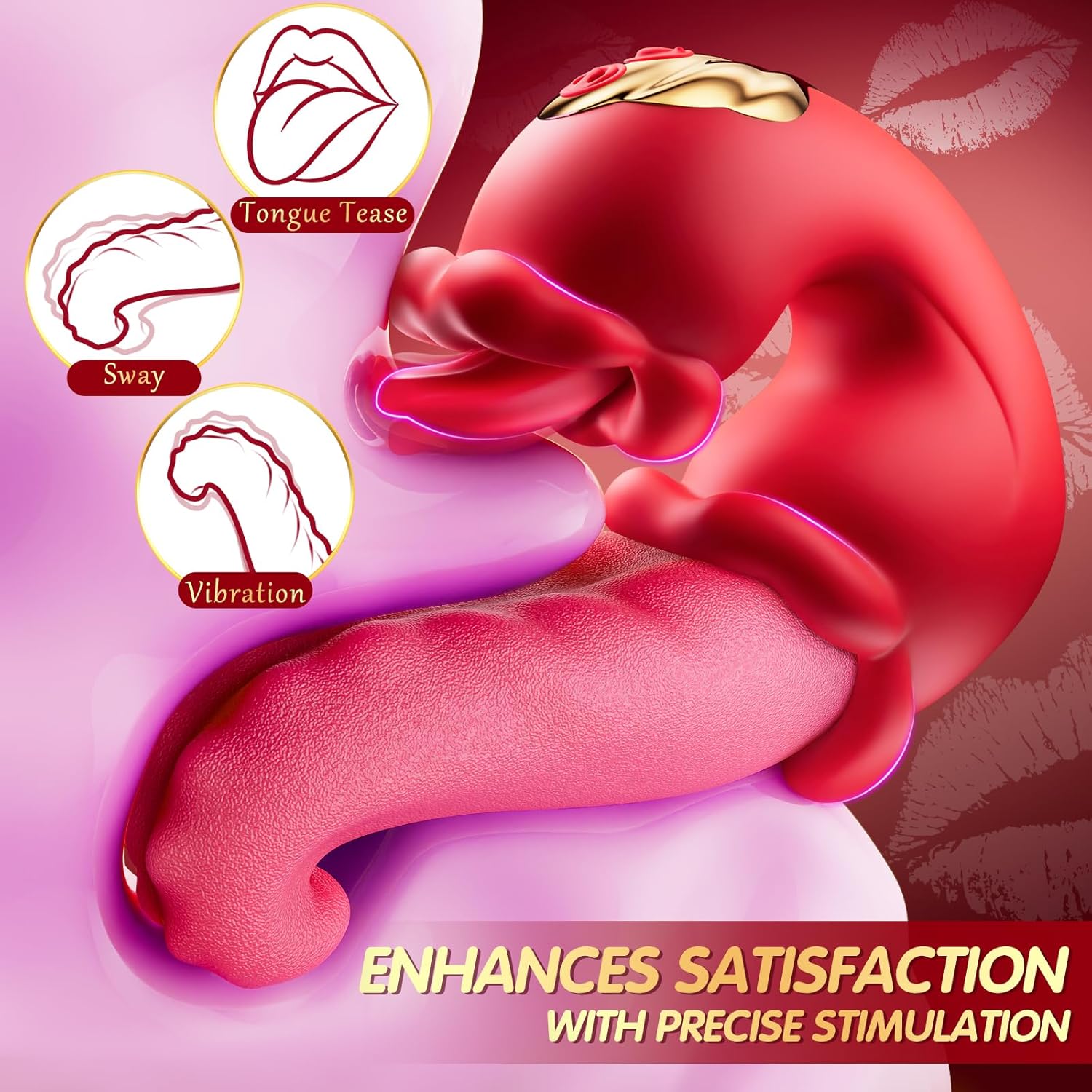 Tongue Thrusting Vibrator – Rose Clitoral & G-Spot Stimulator