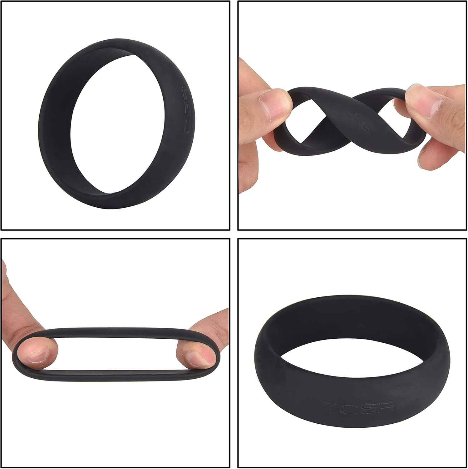 TCSR 6-Piece Medical Grade Silicone Cock Ring Set