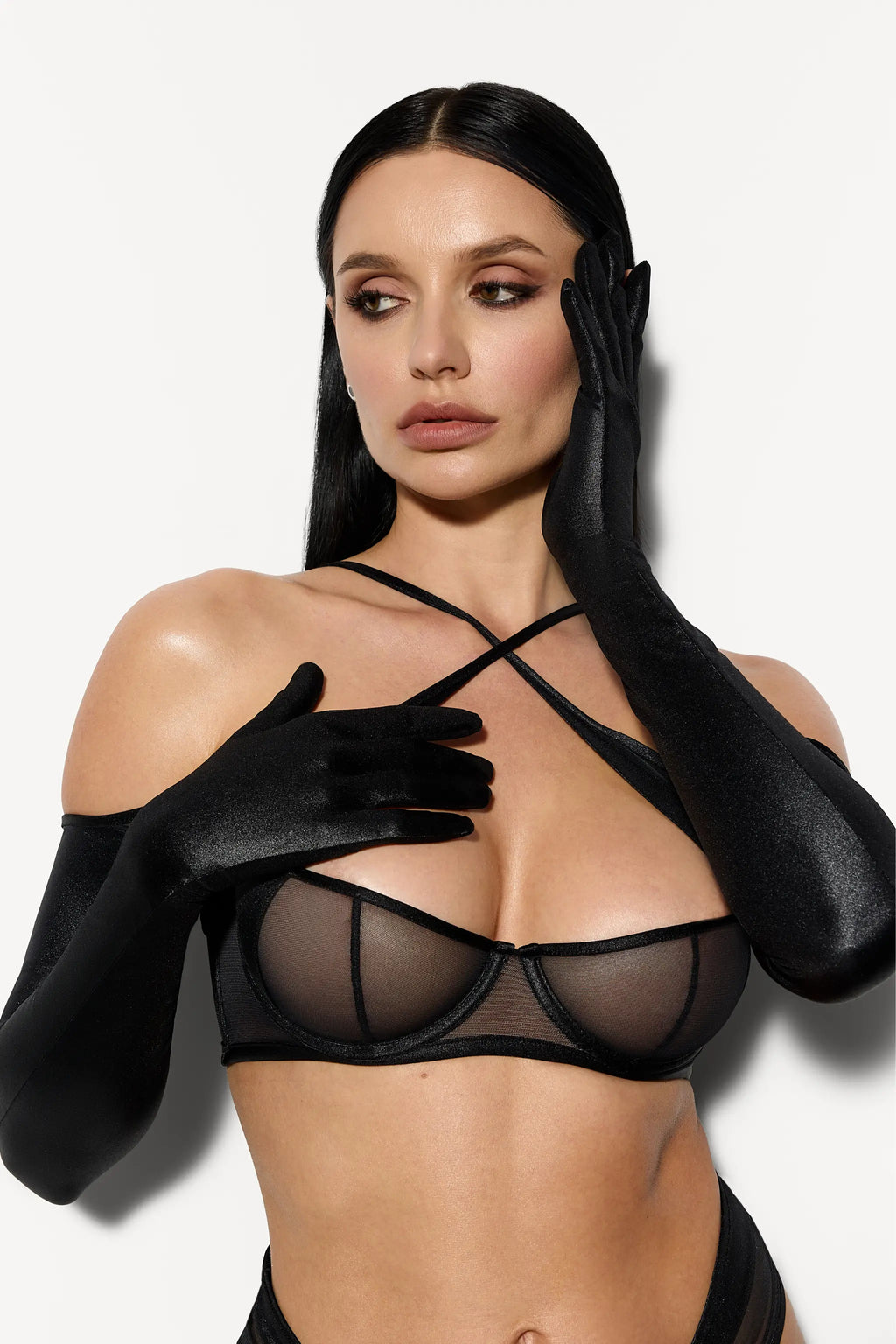 Maeve Glove-Accent Lingerie Set