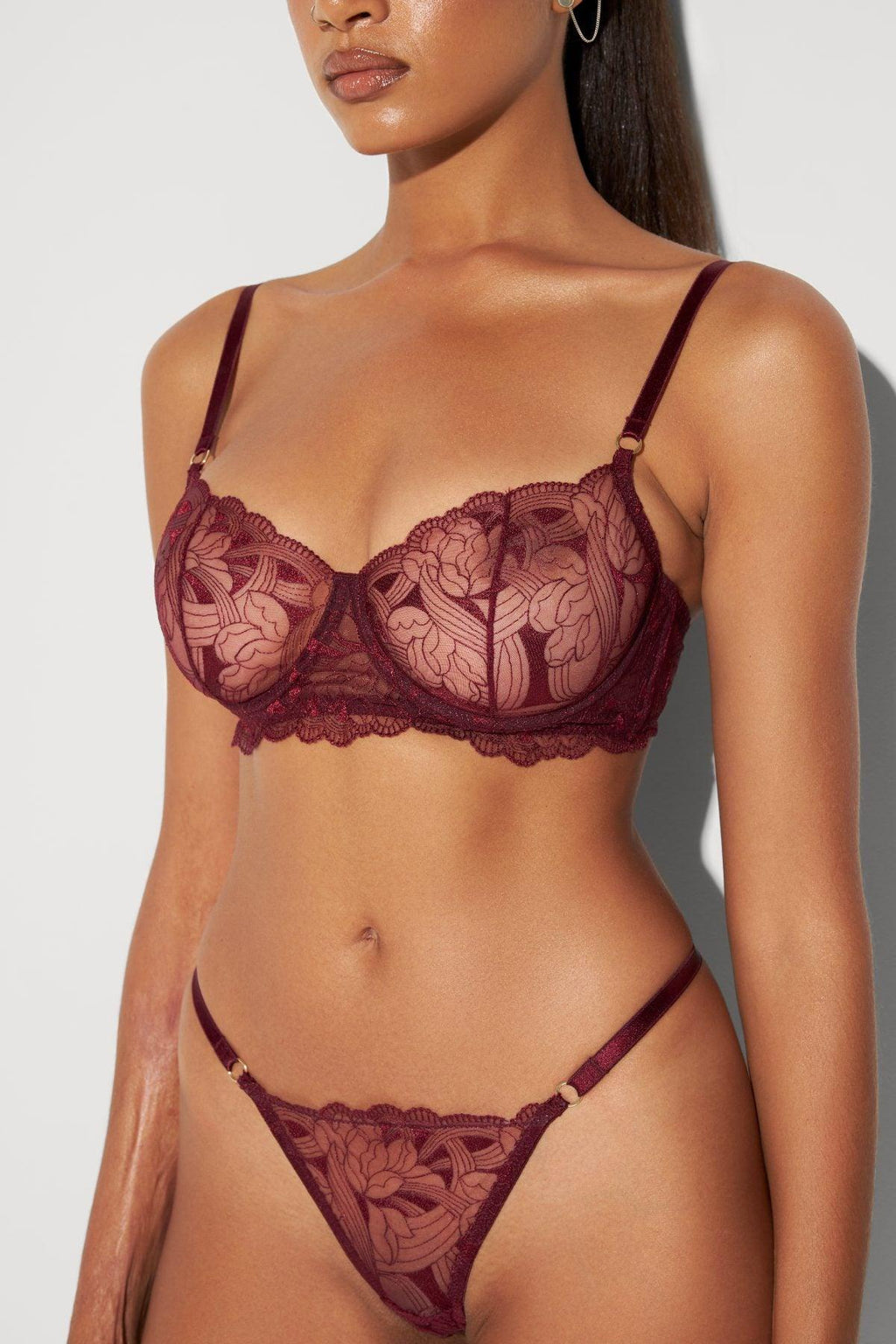 Lacy Bra – Burgundy